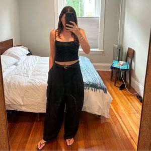 Cos linen trousers. Wide leg and mid rise